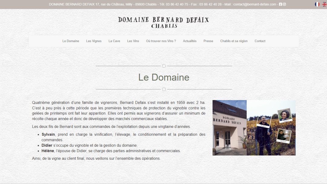 Domaine Bernard Defaix