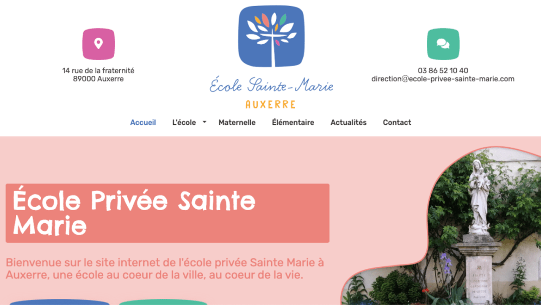 Conception d'un site internet pour l'école privée Sainte-Marie