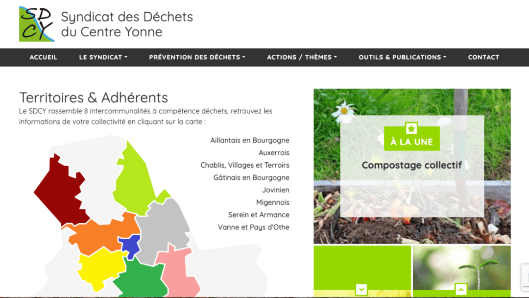 Conception d'un site internet pour le Syndicat des Déchets du Centre de l'Yonne