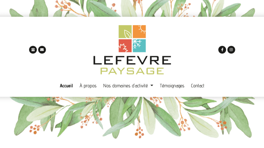 Conception d'un site internet pour Lefevre paysage, créateur de jardin sur mesure