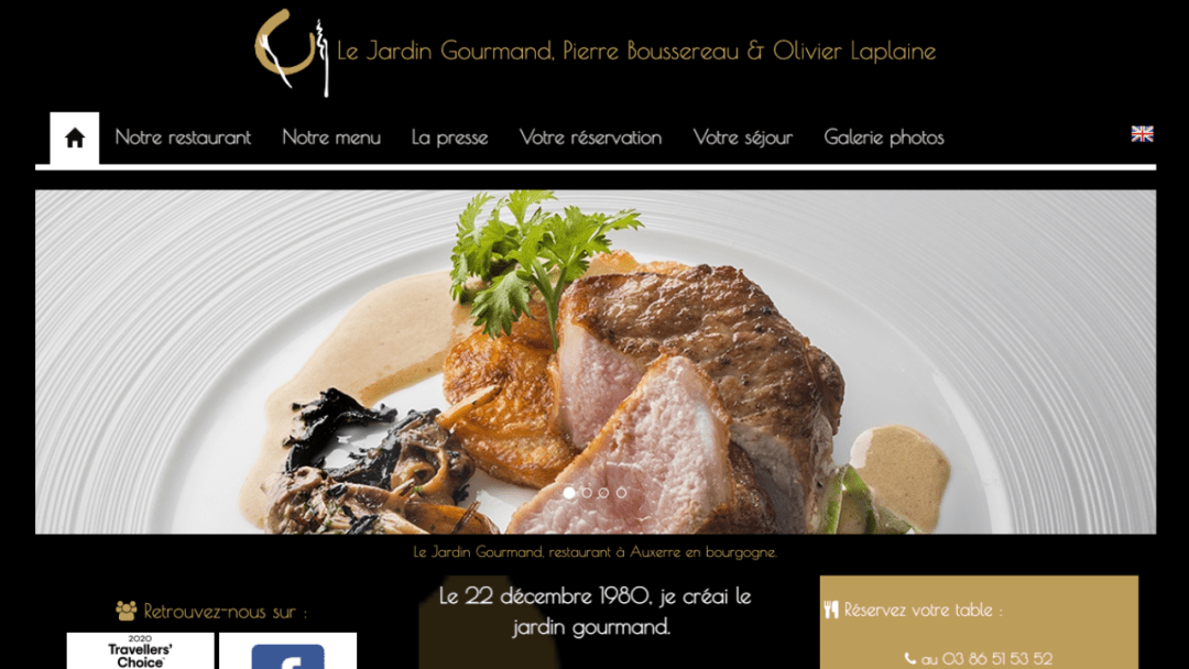 Conception d'un site internet pour le Jardin Gourmand, restaurant
