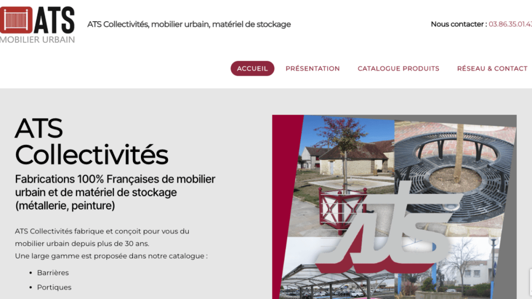 Conception d'un site internet pour ATS Mobilier Urbain