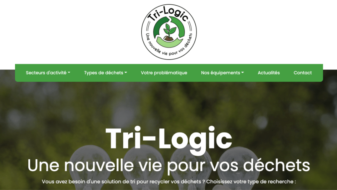 Conception d'un site internet pour Tri-logic, une nouvelle vie pour vos déchets
