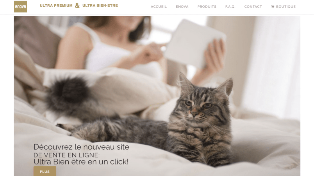 Conception d'un site internet pour Enova PetFood, producteur de nourriture pour animaux