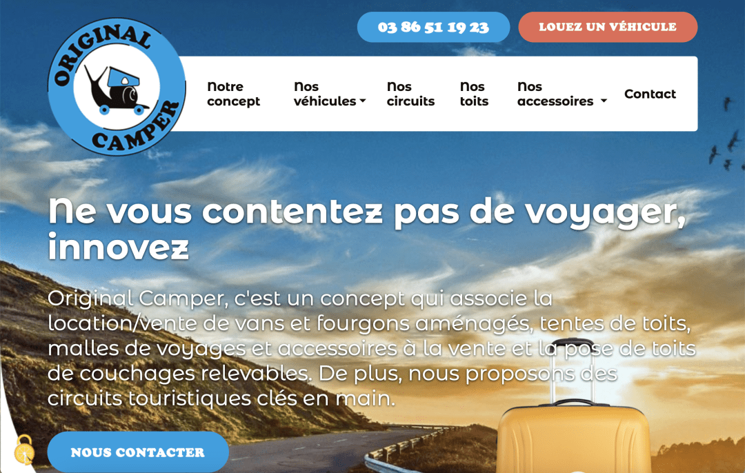 Création du site Internet pour Original Camper