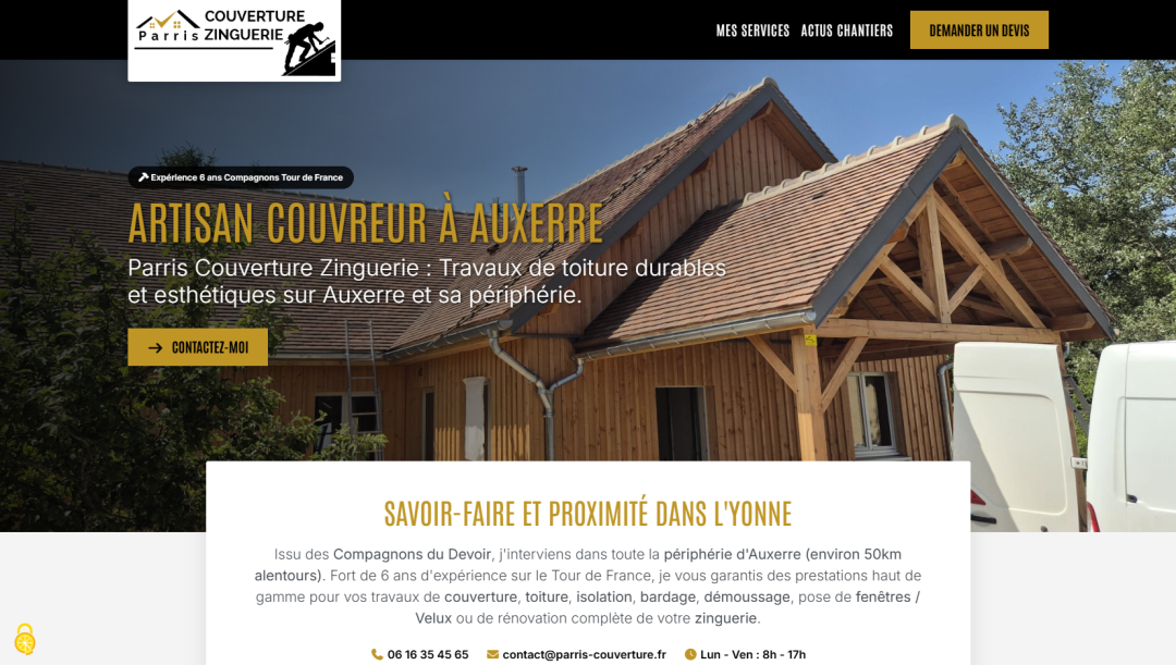 Parris Couverture, artisan couvreur Auxerre